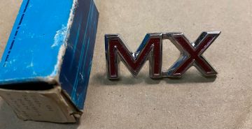 Nameplate Rear Quarter Panel 'MX' Vehicle ID Ornament