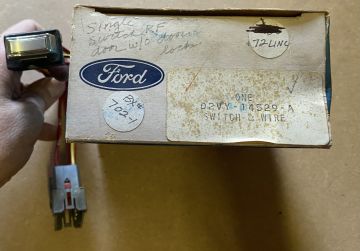 Window Switch, Single Passenger Side Front Door- NOS