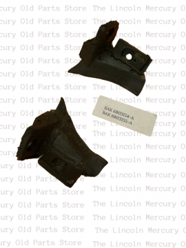 Weatherstrip, Front Upper Outside Windshield Convertible- Molding Bumper Pair- Boomerang Shape NEW