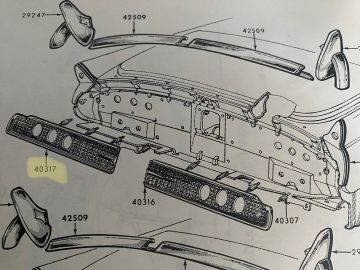 Molding Ornament Lower Back Rear Panel Grille- Rear Grille - LH