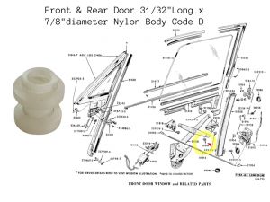 Window Regulator Roller, Large- NEW