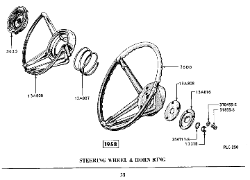 Steering Whee Horn Ring Blow Cap Center Medallion Star - OEM