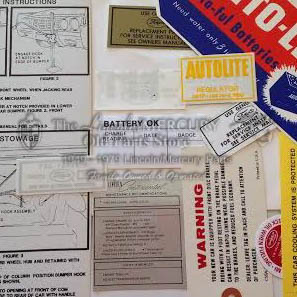 Engine Compartment Decal Kit- NEW