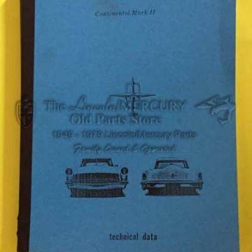 Continental Manual, Mark II Technical Data- NEW