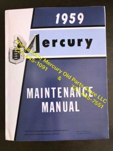 1959 Mercury Maintenance Manual